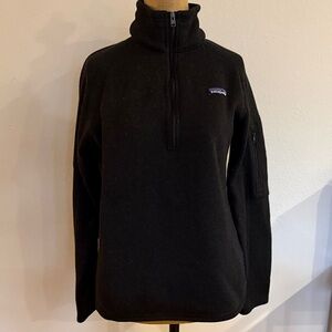 Patagonia sz M Black Better Sweater Fleece Pullover great pre owned condition